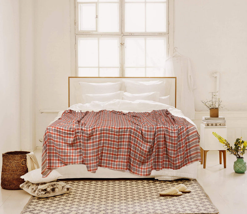 EDIT Ø1 - 100% CASHMERE  CHECK COUCH THROW | BEDLAM .