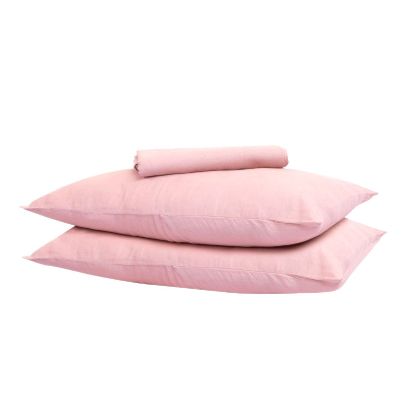 Rosé - STONE WASHED LINEN SHEETS | BEDLAM .