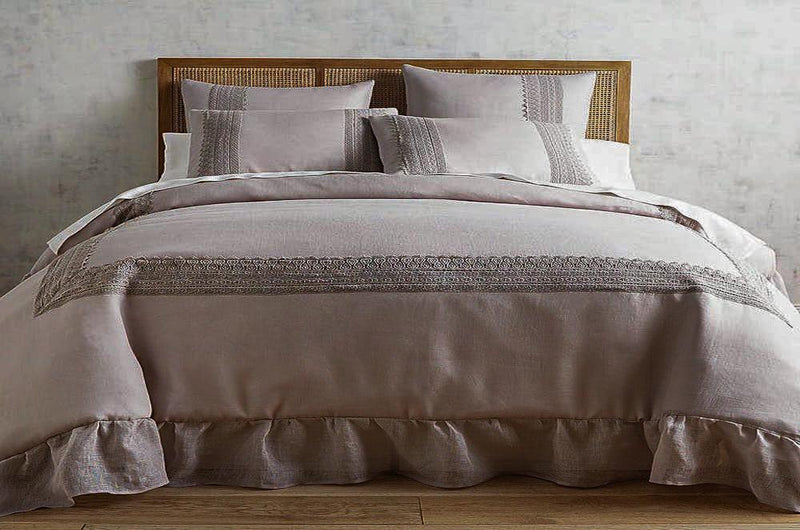 LACED DREAMS - FLAX LINEN BED SHEETS | BEDLAM .